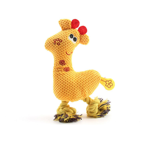 Pet Toy Plush with Rope and Squeaker